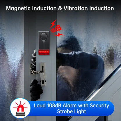 Extractme 108dB Wireless Car Anti-Theft Alarm – Vibration Sound & Light Vehicle Security System with Remote for Doors & Windows