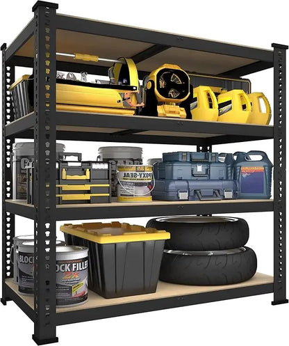 40" x 20" x 59" Heavy Duty 4-Tier Metal Storage Shelves – Adjustable Garage Utility Rack Organizer