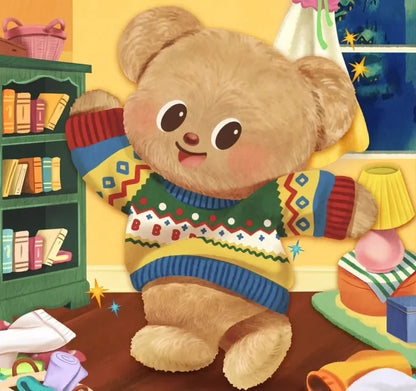 Butter Bear Wardrobe Series Blind Box – Cute Action Figure Doll Keyring Mystery Toy for Kids & Birthday Gifts