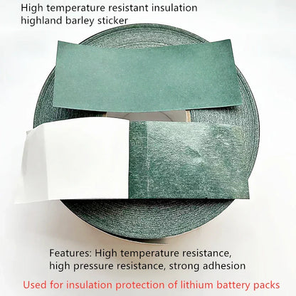 5M Roll 18650/21700 Battery Insulation Sticker – Highland Barley Paper with Adhesive Backing