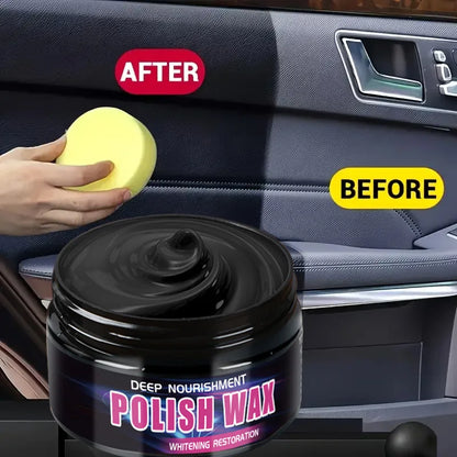 Universal Leather & Plastic Repair Polishing Wax – Automotive Interior Reconditioning Cream for Leather, Plastic & Rubber Care