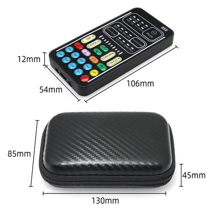 I9 Mini Voice Changer Sound Card Kit - Audio Effects Machine with Headphones & Microphone for Phone Live Streaming