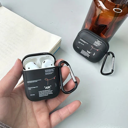 Stylish Black & Clear AirPods Case – Protective Cover for AirPods 2, 3, 4, Pro & Pro 2 | Gift for Boyfriend