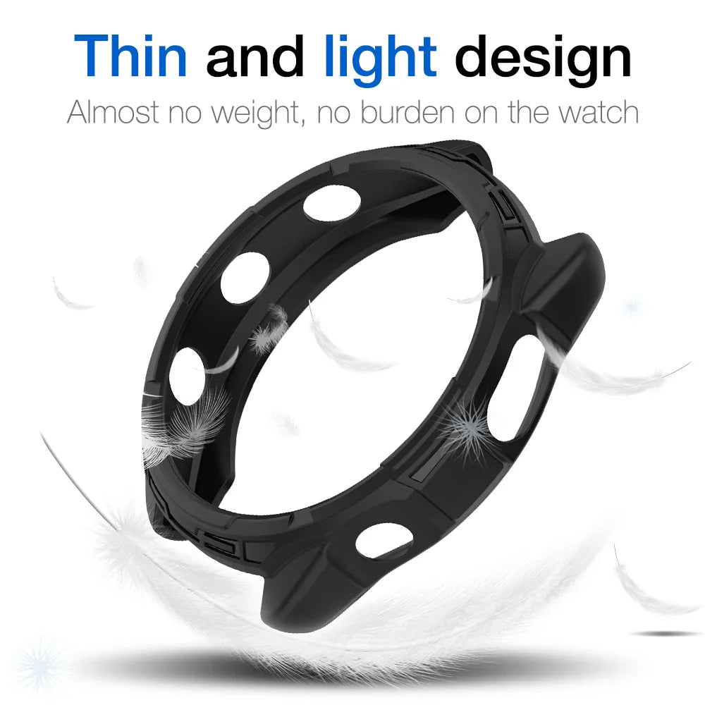 Silicone Protective Case for Garmin Forerunner 965 – Soft Flexible Shockproof Bumper Cover Shell Accessory for Garmin 965 Smartwatch