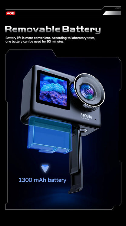 SJCAM SJ11 Active 4K Action Camera – 2.33" Touch Screen, Waterproof, 5G WiFi, Active HDR Sport Camera