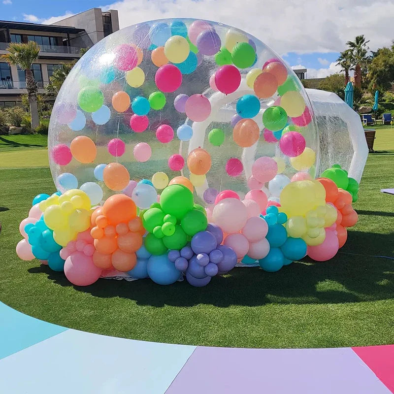 Inflatable Bubble House Kids Play Tent – Transparent PVC Outdoor Dome with Blower for Birthday, Trampoline & Gifts