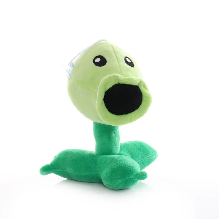 20cm Plants vs Zombies Plush Toys Set Peashooter Snow Pea Repeater Threepeater Gatling Pea Cartoon Game Stuffed Animals Pendants Kids Gift Plushies