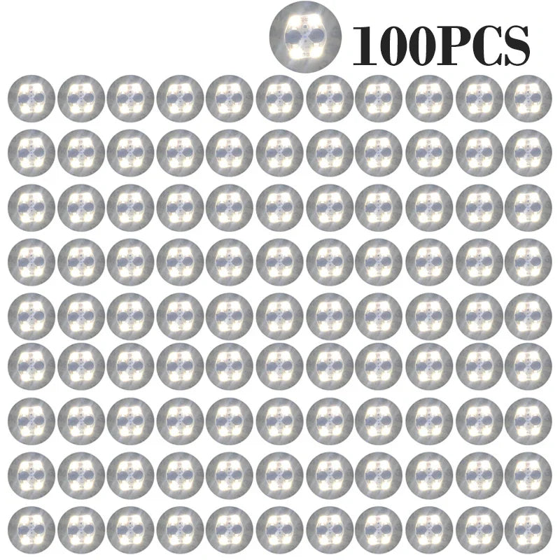 100-Pack LED Tableware Mats & Luminous Cup Stickers — Colorful Flashing Bottle Coasters for Bar, Stall, and Party Lighting
