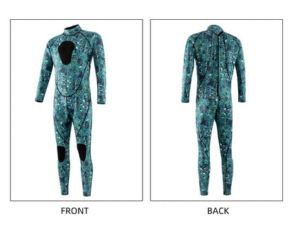3mm Spearfishing Wetsuit – Neoprene Full Body Thermal Suit for Fishing, Diving, Surfing, Snorkeling & Kayaking, Camouflage Design