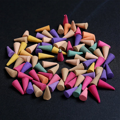 60PCS Scented Incense Cones – Natural Fragrance for Anxiety Relief, Meditation & Relaxation