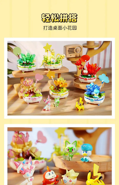 New Anime Pokémon DIY Building Block Toys – Pikachu, Sylveon, Togepi Cartoon Figures for Home Decoration