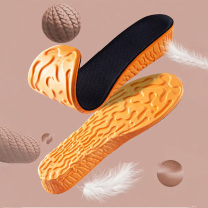 1.5-3.5cm Invisible Height Increase Sport Insoles — Orange EVA Memory Foam Shoe Pads for Men’s Comfort & Foot Care