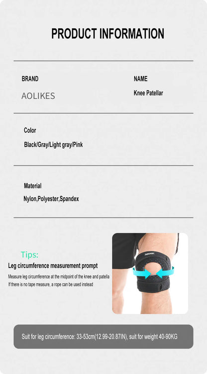 AOLIKES Knee Brace – Patella Compression Sleeve for Men & Women, Knee Pain, Arthritis & Sports Support