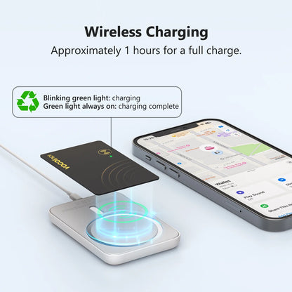VOCOlinc Wireless Charging Bluetooth Smart Tag — 1/2PCS Global Locator & Item Finder Card, Compatible with Find My (iOS Only)