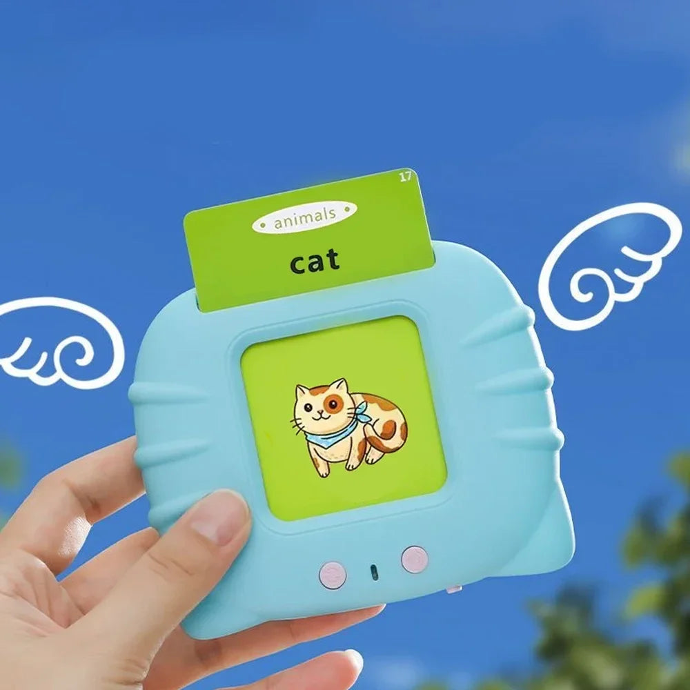 Early Education Flashcards – Talking English Learning Toys for Kids, Preschool Electronic Audio Book Machine Gift