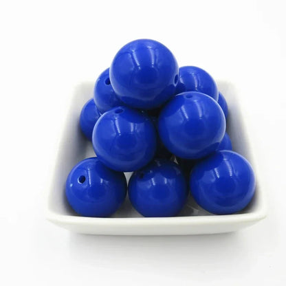 Acrylic Chunky Round Beads - 6mm to 20mm Solid Bubblegum Beads for DIY Handmade Jewelry & Craft Making