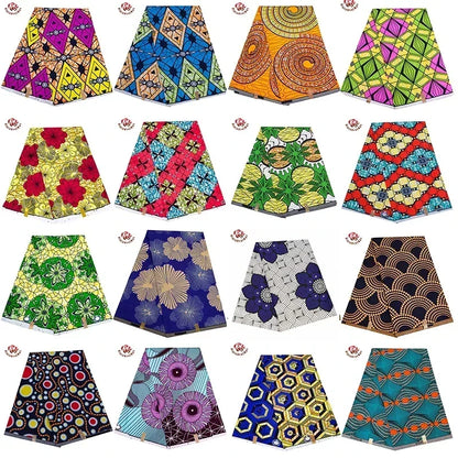 Bintarealwax Ankara Fabric - Wholesale Polyester Sewing Material for Women's Party Dresses FP6390