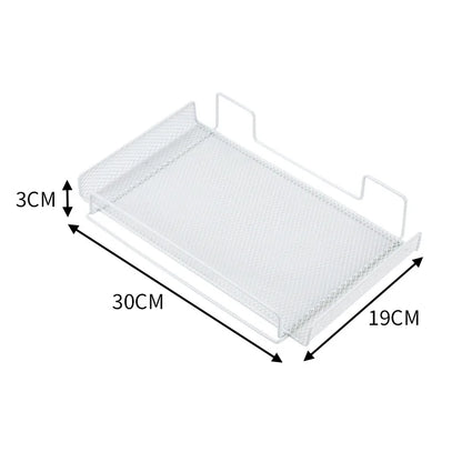 Under-Desk Cable Management Tray – No-Drill Steel Wire Organizer Rack & Storage Shelf