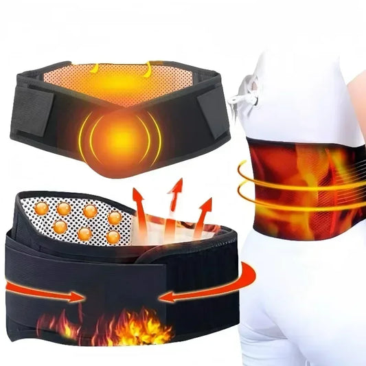 Self-Heating Lower Back Support Belt - Magnetic Lumbar Waist Brace for Everyday Support
