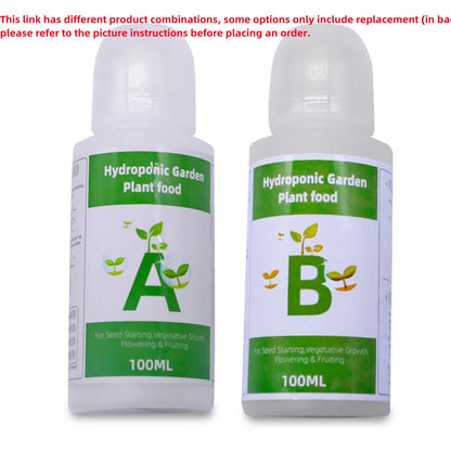 AB Two-Part Fertilizer Set – Hydroponic Plant Food for Flowers, Vegetables, and Grass Nutrients