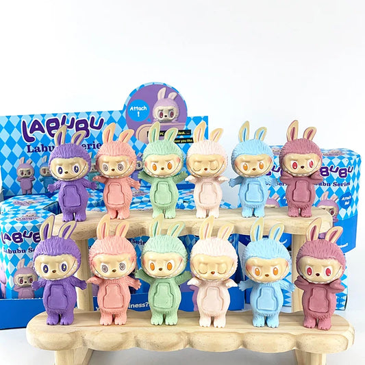 Labubu Hippers Blind Box Figures — 1-12PCS PVC Action Dolls, Collectible Toy Set for Children, Birthday & Christmas Gifts