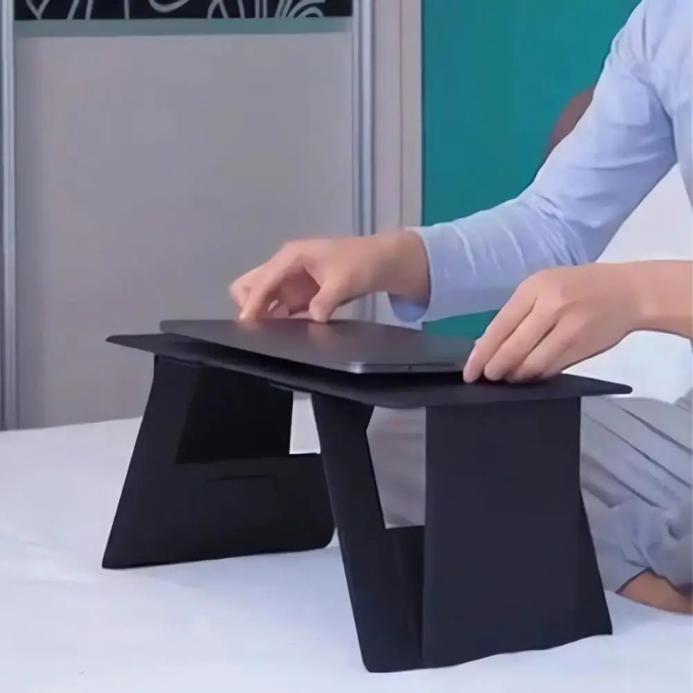 Adjustable Foldable Laptop Stand - Space-saving Computer Support for Home, Bedroom, Small Desk, and Office
