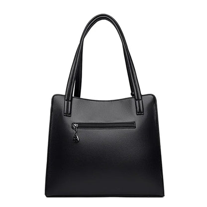 Luxury Women’s Leather Casual Tote Bag – High Quality Large Shoulder & Crossbody Handbag