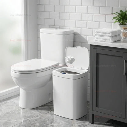 15L Smart Sensor Trash Can - Touchless Automatic Waste Bin for Bathroom, Kitchen & Home
