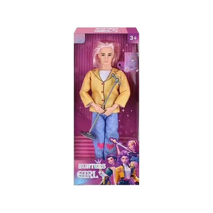 New K-Pop Demon Hunter Doll Toy – Anime Action Figure Villain Sabe, Male Group Collectible for Girls, Cartoon Birthday Gift