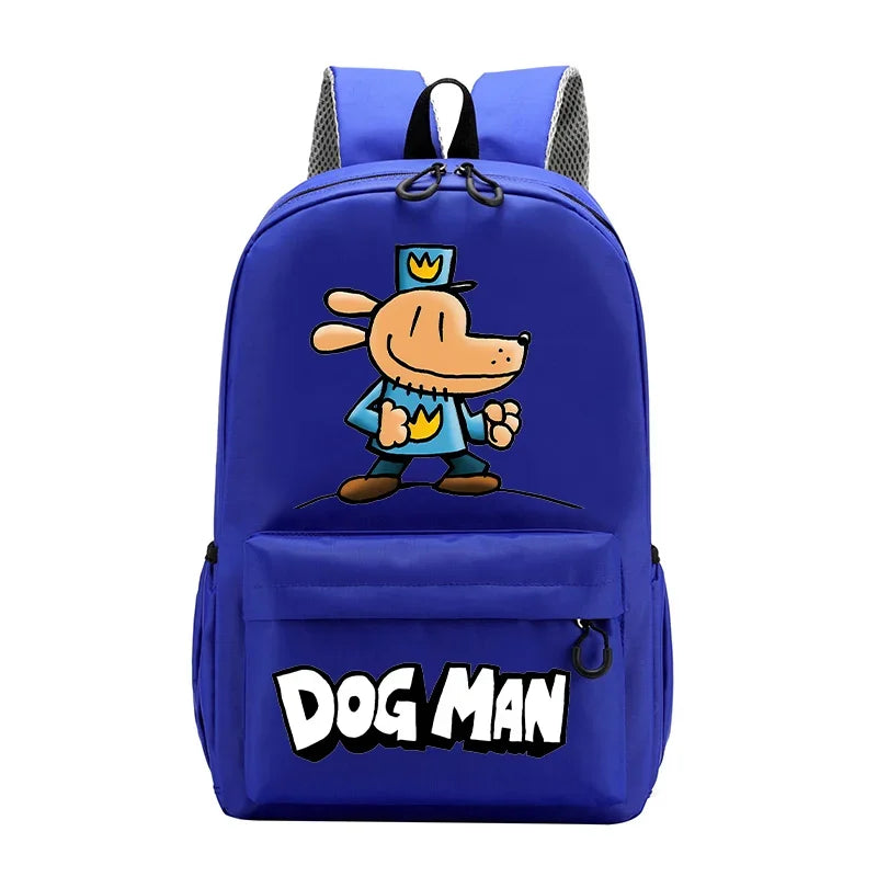 New Dog Man Kids Backpack — Large-Capacity Cartoon Schoolbag for Boys, Children’s School Supplies & Gifts
