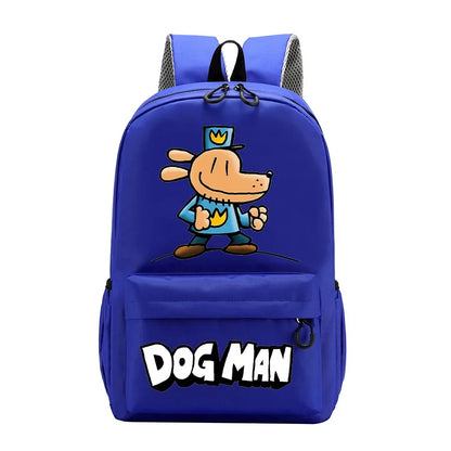 New Dog Man Kids Backpack — Large-Capacity Cartoon Schoolbag for Boys, Children’s School Supplies & Gifts