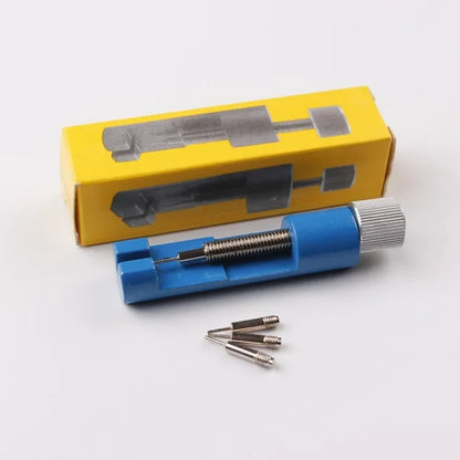 Metal Watch Strap Link Pin Remover Tool — Watch Repair Kit with 3 Extra Pins for Watchmakers