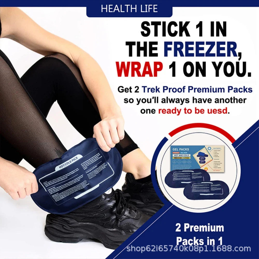 Medvice 2-Pack Reusable Gel Ice & Heat Wraps – Versatile Strap for Injuries, Joint Pain & Muscle Soreness