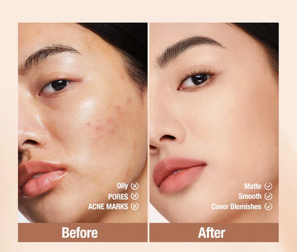 O.TWO.O Liquid Foundation Cream – 30ml High Coverage Makeup Base, SPF30 Waterproof Concealer Foundation for Face