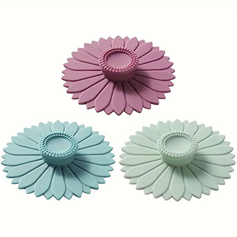 3-Pack Silicone Cup Lids – 10.5cm Reusable Anti-Dust Coffee Mug Covers with Cartoon Design