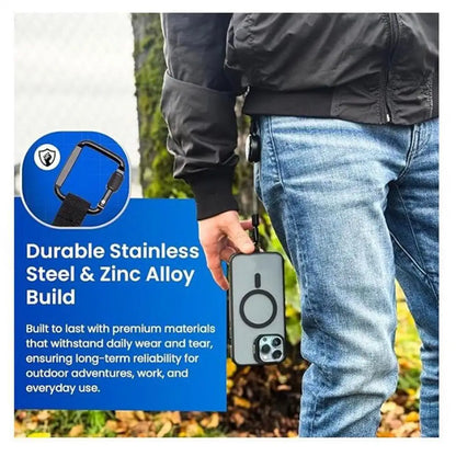 Retractable Anti-Theft Phone Holder — Cellphone Lanyard Strap with Belt Clip, Smartphone Safety Tether for Travel
