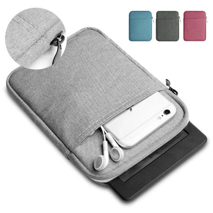 Soft Protective E-Book Sleeve Bag — 6" Case for Kindle Paperwhite 1/2/3/4 & Kobo Clara HD