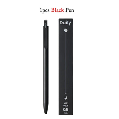 KACO Metal Clip Gel Pen - 0.5mm Black Ink Quick Dry Signature Pen with 800M Smooth Writing Capacity