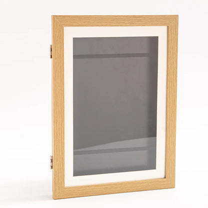 Wooden Flap Art Frames – Magnetic A4 Photo Frame for DIY Paintings, Children's Exhibition, and Home Decoration Storage Rack