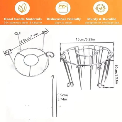 Stainless Steel Vertical BBQ Skewer Rack – Detachable Grill Holder for Kebabs, Meat & Baking Skewers