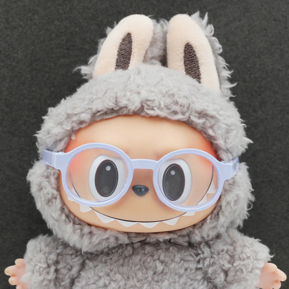 Labubu Doll Glasses – Cute Plastic Accessory for 10/15cm Cotton & Ropa Dolls
