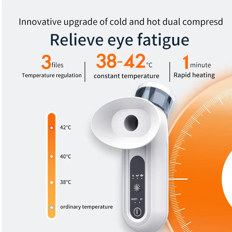 Portable Hot & Cold Eye Mist Sprayer – Nano Hydrating Steam Compress for Eye Care & Fatigue Relief