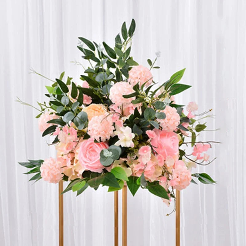 Artificial Rose Flower Ball Centerpiece – Silk Pompom Floral Decor for Wedding Backdrop, Table Display & Photography Props
