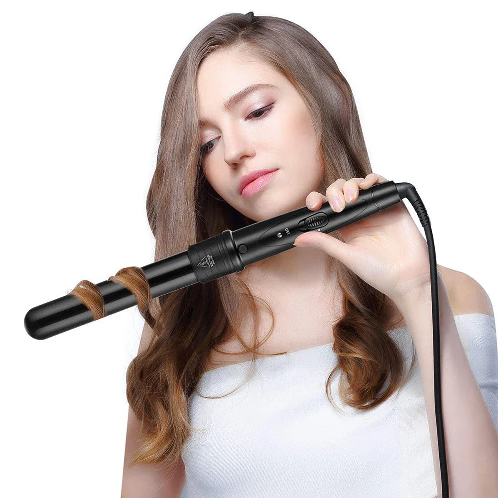 5-in-1 Rotating Hair Curler – Professional Salon Multifunctional Curling Iron with Interchangeable Barrels