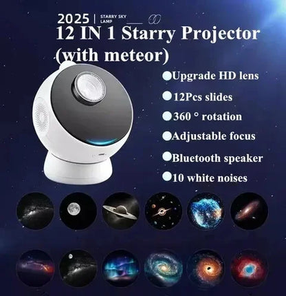 18-in-1 Galaxy Projector Lamp – 3D Planetarium Starry Night Light with Bluetooth 5.0 Speaker for Kids & Adults Gifts