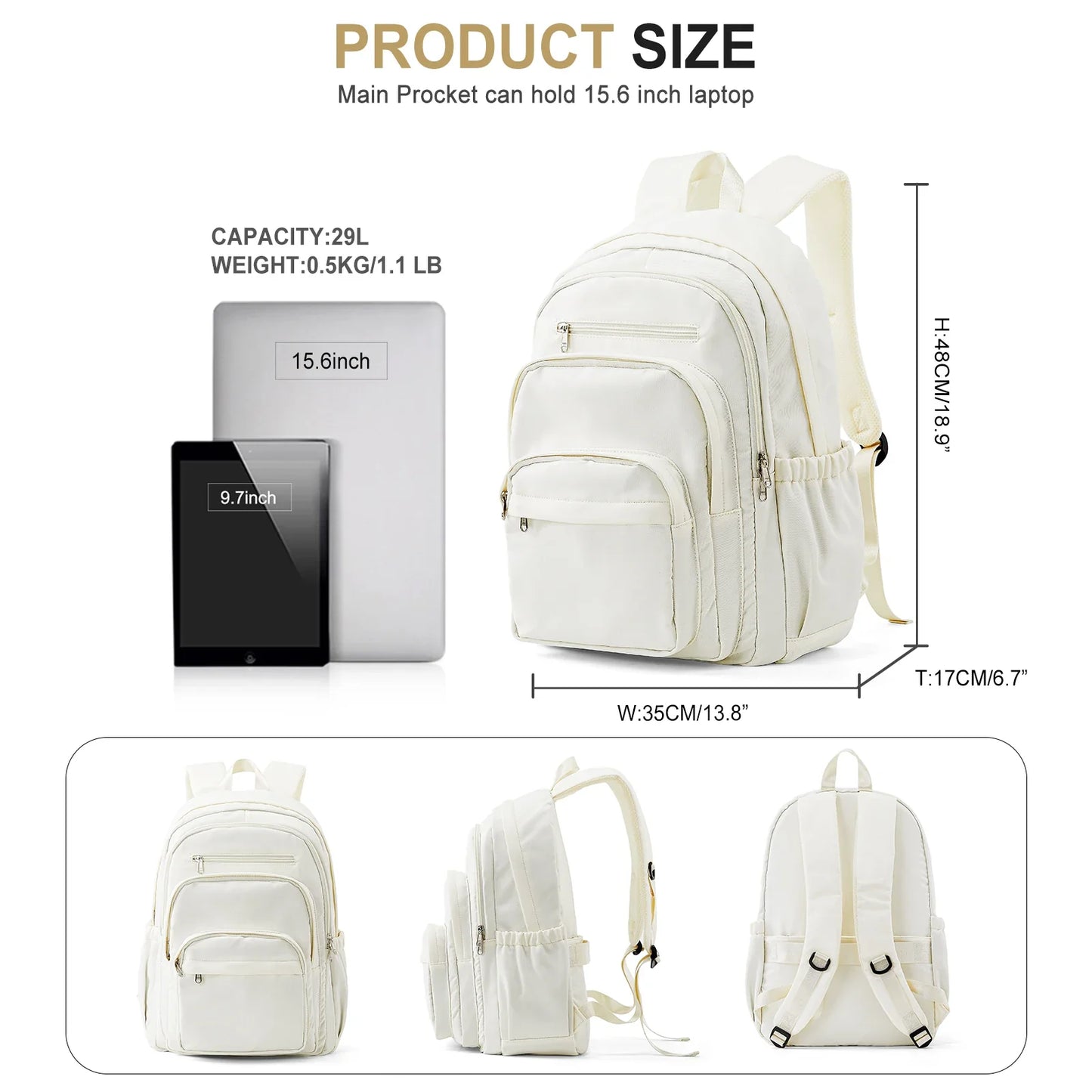 Kids & Teen Backpack | Cute Multipocket School Bag for Girls, Boys & Travel