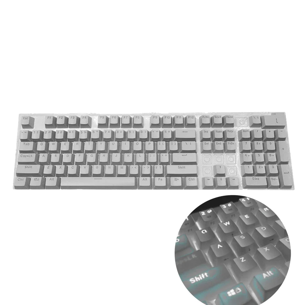 104PCS Universal Mechanical Keyboard Keycaps – Ergonomic Blank Replacement for Cherry MX Backlit Keyboards