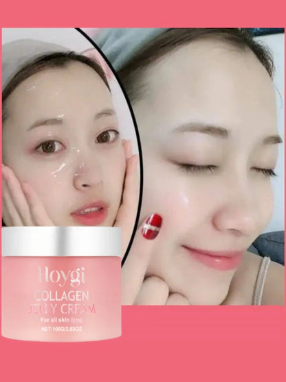 100g Collagen Jelly Face Cream – Nourishing Moisturizer, Pore Shrinking & Comedone Removal, Korean Skin Care