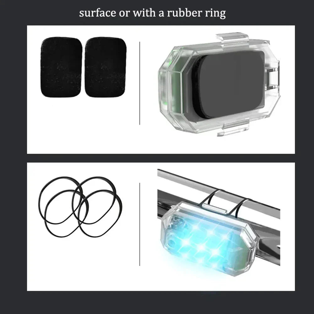 1/2/4PCS Remote RC LED Flash Lights – Wireless Warning Lights for Motorcycles, Drones & RC Aircraft