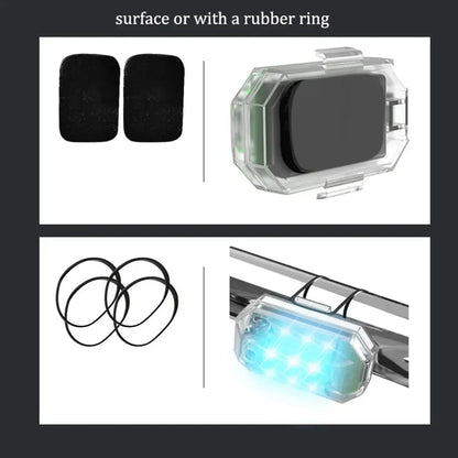 1/2/4PCS Remote RC LED Flash Lights – Wireless Warning Lights for Motorcycles, Drones & RC Aircraft